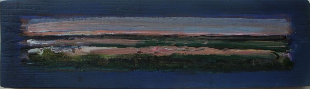 Lichtmoment 2015. Gemengde techniek op hout, 8 bij 40 cm